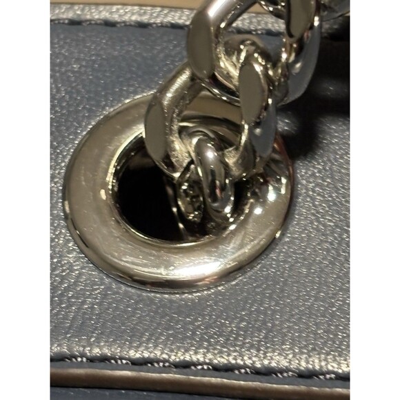 Michael Kors Blue Quilted Whitney Tote Shoulder Bag Chain And Leather Strap New - Picture 9 of 13